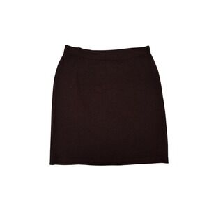 St John Collection By Marie Gray Knit Pencil Skirt Size 4 Brown